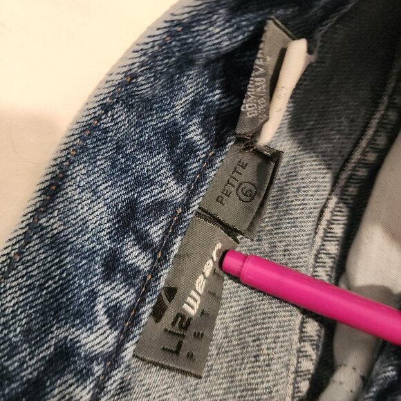 Lizwear Vintage Tapered Mom Jeans Blue Size 6 Petite - Picture 4 of 9